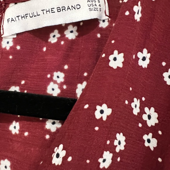 FAITHFULL THE BRAND | Burgundy floral jumpsuit - Picture 12 of 13